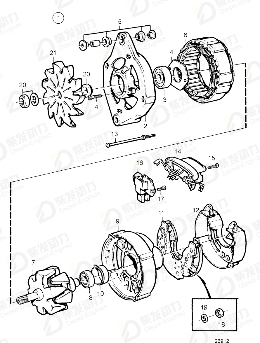 VOLVO Bearing carrier 847709 Drawing